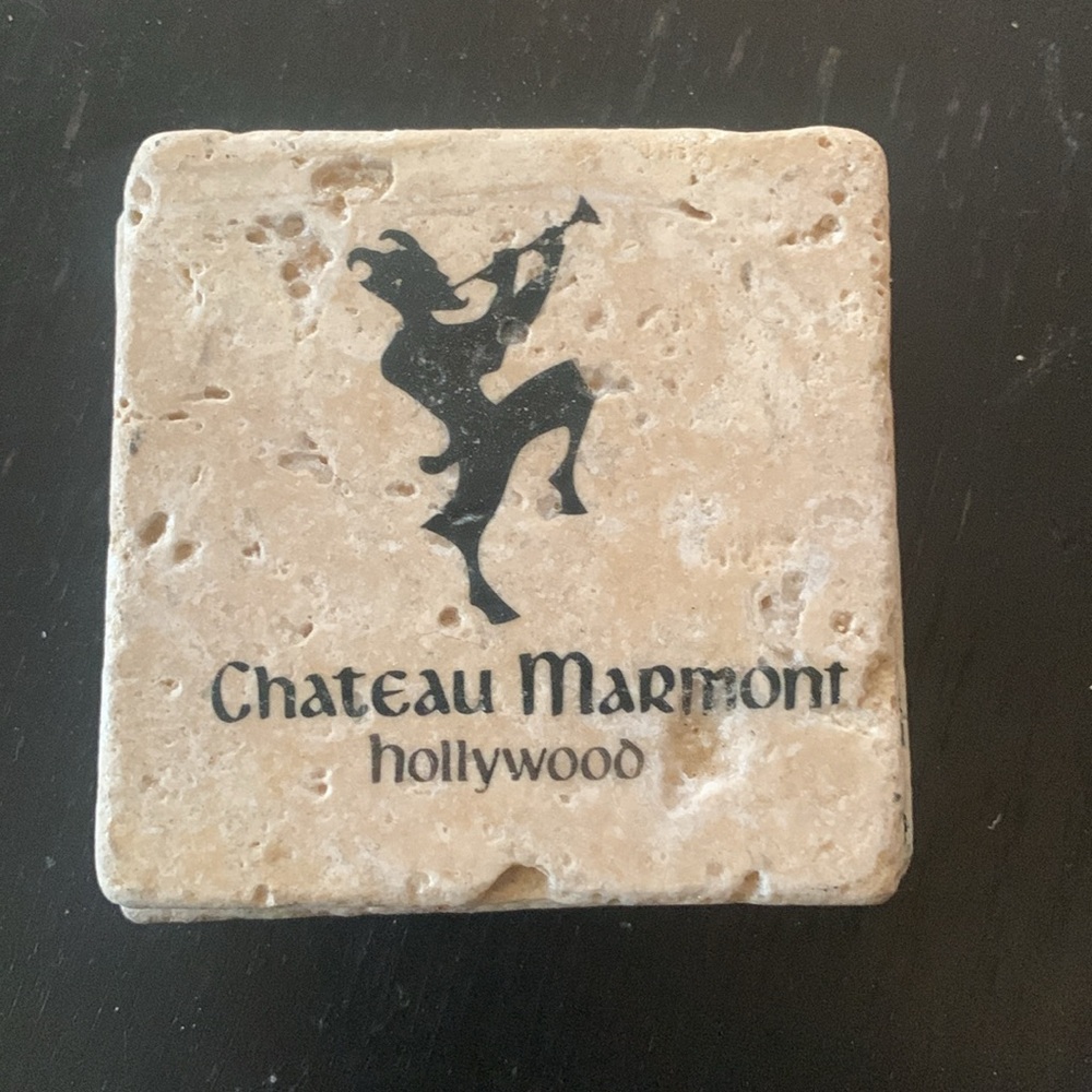 “Vintage” look Chateau Marmont
travertine gift coasters. - Picture 3 of 5
